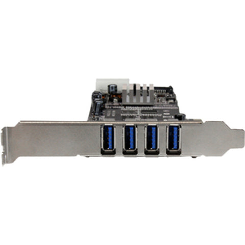 StarTech 4 Port PCI Express (PCIe) SuperSpeed USB 3.0 Card Adapter w/ 2 Dedicated 5Gbps Channels - UASP - SATA / LP4 Power - 4 Total USB Port(s) - 4 USB 3.0 Port(s) - PC, Linux Expansionskort