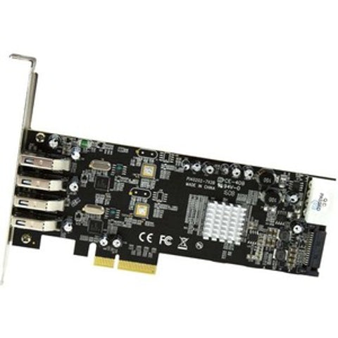 StarTech 4 Port PCI Express (PCIe) SuperSpeed USB 3.0 Card Adapter w/ 2 Dedicated 5Gbps Channels - UASP - SATA / LP4 Power - 4 Total USB Port(s) - 4 USB 3.0 Port(s) - PC, Linux Expansionskort