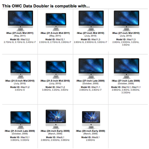 OWC Data Doubler iMac 2009-2011 Optical Bay Drive/SSD Mounting Solution Montering