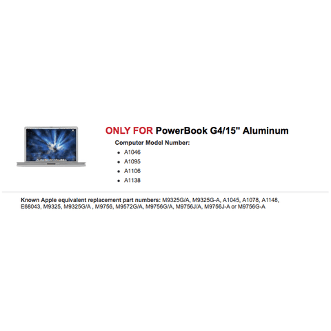 NewerTech NuPower 58 Watt-Hour Battery for all PowerBook G4 15-inch Aluminum models Batteri Batteri PowerBook G4 15" Aluminum - Battery Powerbook g4 15