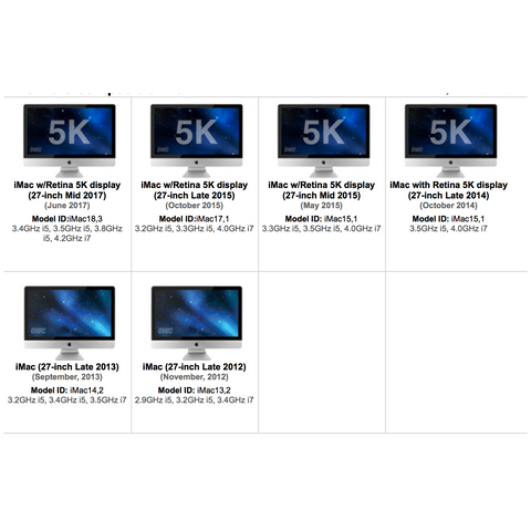 OWC Complete Hard Drive Upgrade Kit Including Tools for all 27" iMacs 2012 & Later Montering