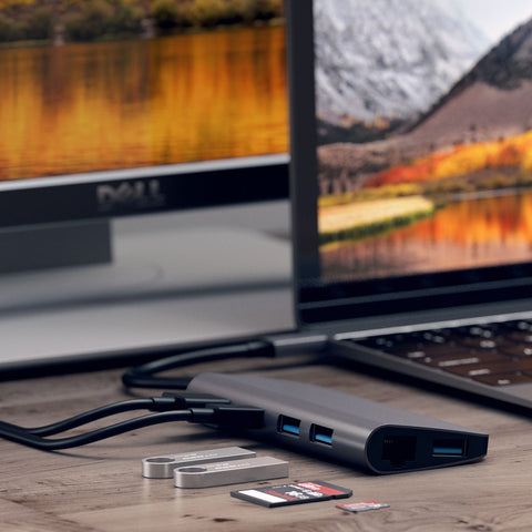 Satechi USB-C Multimedia Adapter 4K HDMI/Mini DisplayPort Gigabit Ethernet Adapter Satechi USB-C Mini Displayport HDMI - Gigabit Ethernet