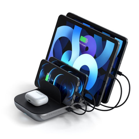 Satechi Dock5 USB-laddningsstation med trådlös laddning Laddare