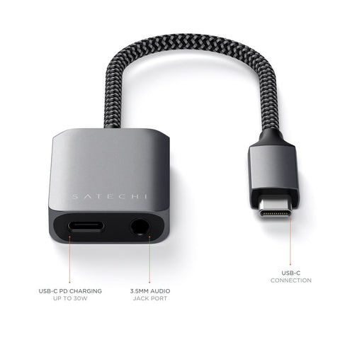 Satechi USB-C till 3,5mm och USB-C PD Kabel 