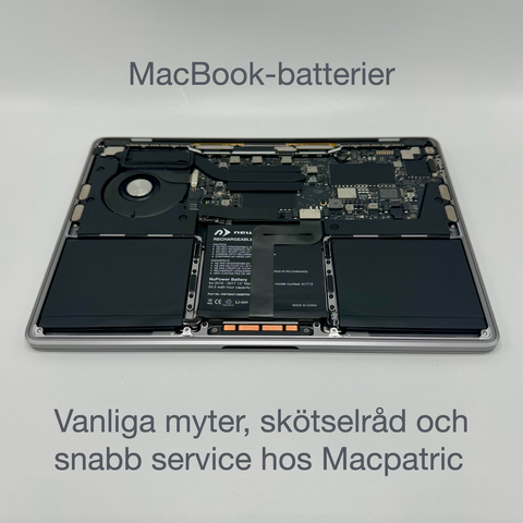 MacBook-batterier: Myter, skötseltips och smidiga batteribyten hos Macpatric