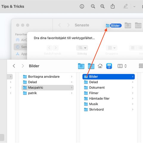 Tips & Tricks | Lägg till genvägar för appar, filer och mappar i Finder-verktygsfältet på din Mac
