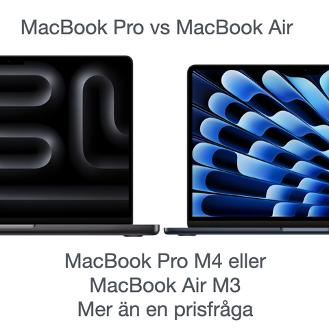 M4 MacBook Pro vs M3 MacBook Air: Vad skiljer dem?