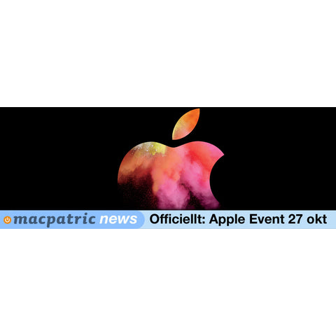 Officiellt: Apple arrangerar nytt event 27 oktober