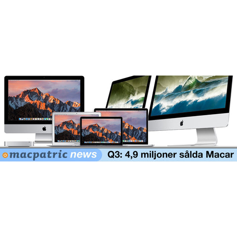 Apples tredje kvartal: 4,9 miljoner sålda Macar