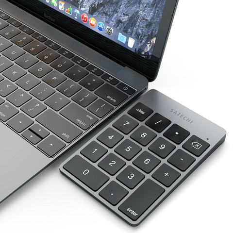 Satechi Slim Wireless Keypad - Uppladdningsbar Bluetooth-knappsats av aluminium