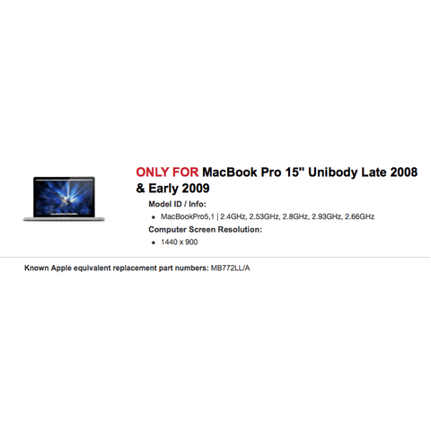 NewerTech NuPower 54 Watt-Hour Battery for MacBook Pro 15" Unibody Late 2008 / Early 2009 Batteri Batteri MacBook Pro 15" Unibody Late 2008 / Early 2009