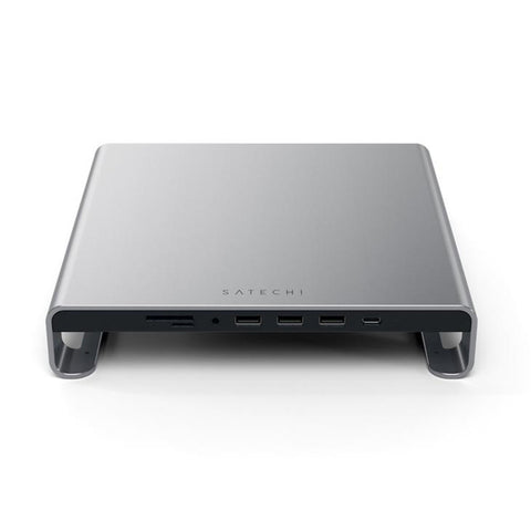 Satechi Type-C Aluminum Monitor Stand Hub for iMac Tillbehör Satechi Type-C Aluminum Monitor Stand Hub for iMac - imac hub